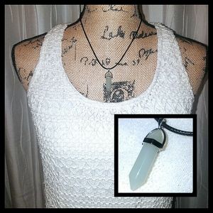 Prehnite Chakra Healing Necklace - light green